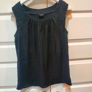 Talbots sleeve‎ less black blouse size small